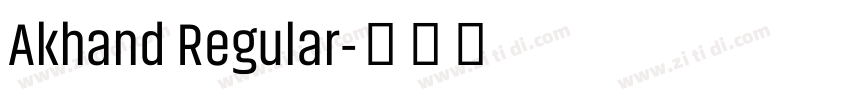 Akhand Regular字体转换